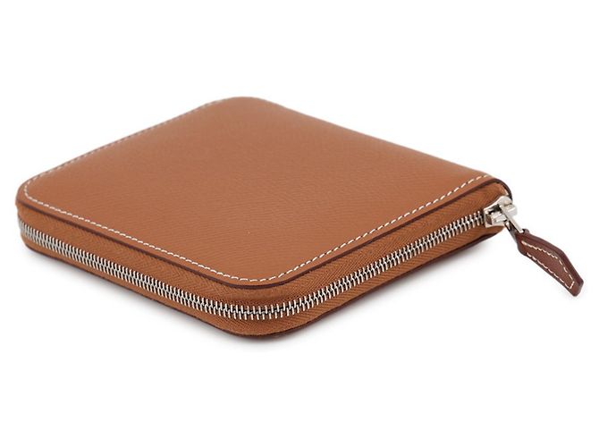 Hermès Cartera Hermes Azap Compact Silk en piel Epsom Gold Dorado - vista 2