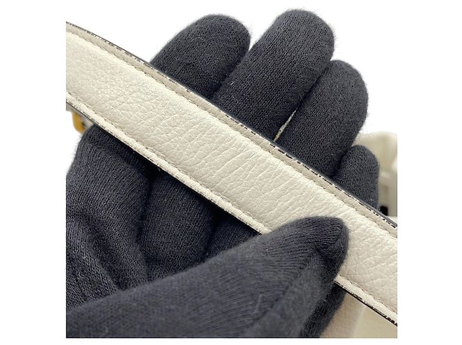 Prada Duet Triangle Lederhandtasche Weiß - Ansicht 11
