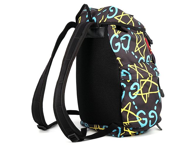 Zaino Gucci Ghost nero in nylon e tela Multicolore - vista 2