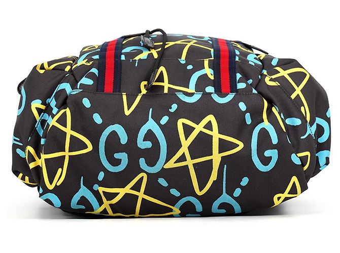 Zaino Gucci Ghost nero in nylon e tela Multicolore - vista 3