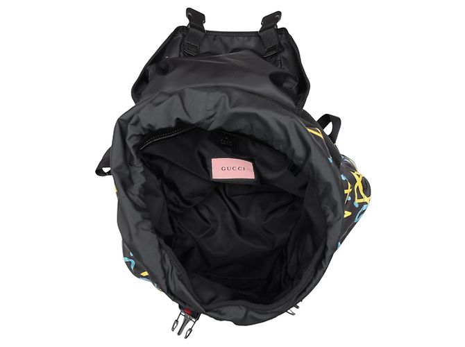Zaino Gucci Ghost nero in nylon e tela Multicolore - vista 5