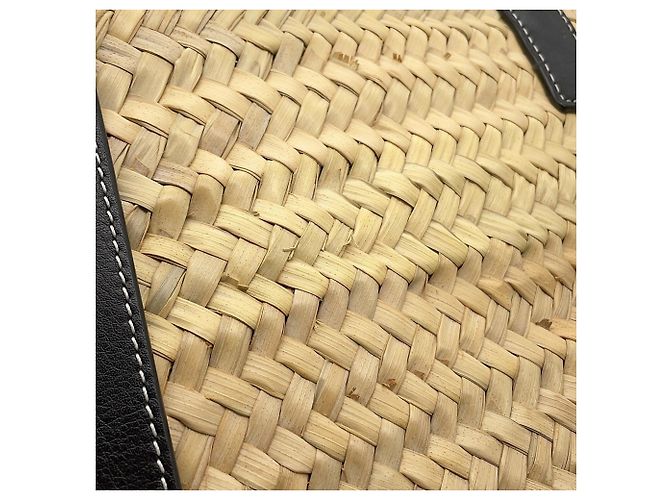 Loewe Anagram Large Raffia Tote Bag Schwarz - Ansicht 8