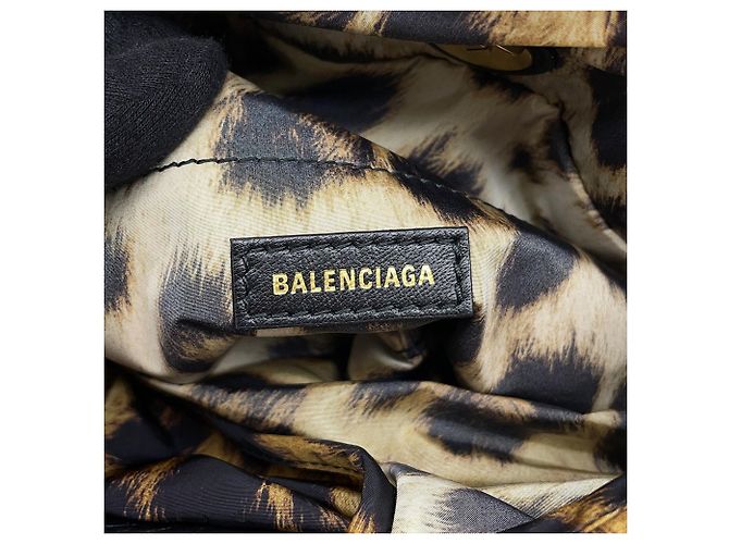 Bolsa de ombro com corrente Balenciaga em preto e castanho Marrom - vista 13