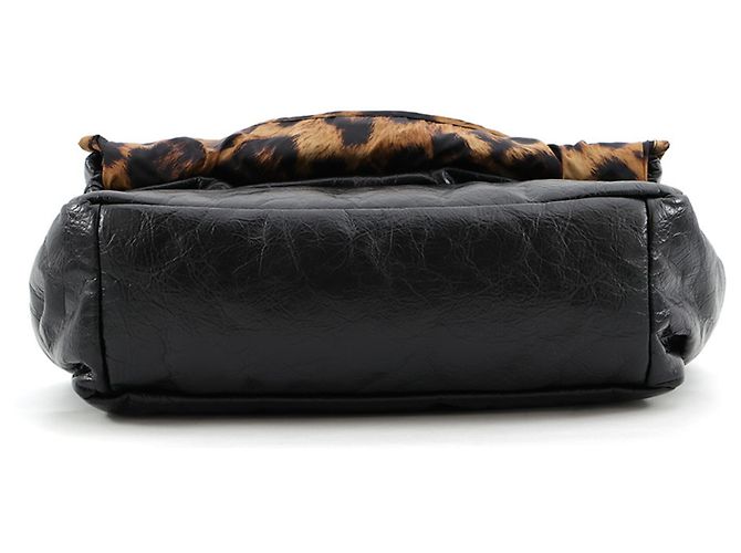 Bolsa de ombro com corrente Balenciaga em preto e castanho Marrom - vista 6