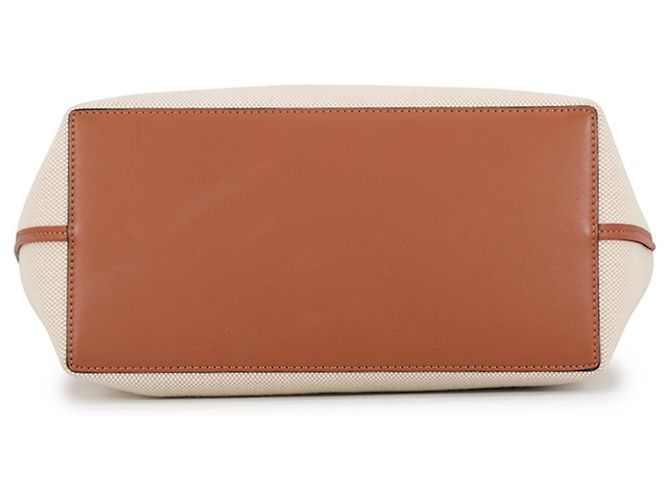 Loewe Anagram Small Shopper aus Canvas und Leder Braun Beige - Ansicht 3