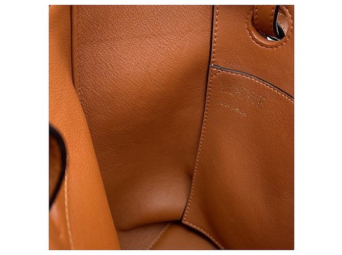 Loewe Anagram Small Shopper aus Canvas und Leder Braun Beige - Ansicht 9