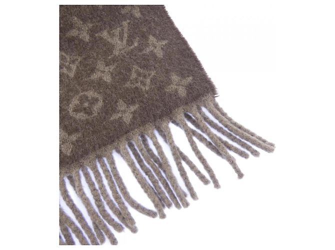 Stole en cachemire Louis Vuitton Monogram Gradient Marron - vue 2