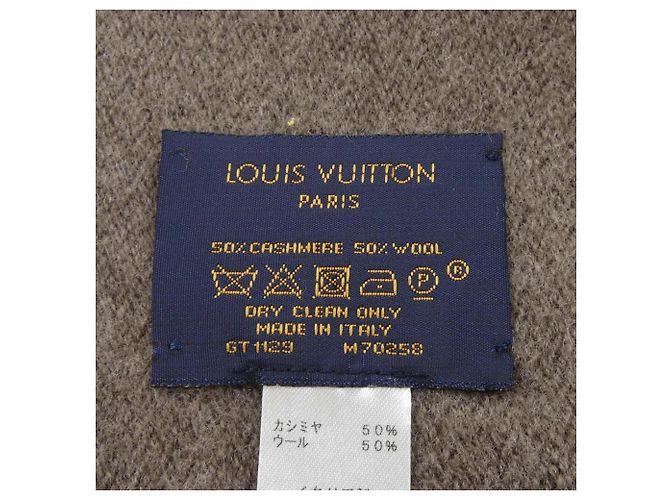 Stole en cachemire Louis Vuitton Monogram Gradient Marron - vue 3