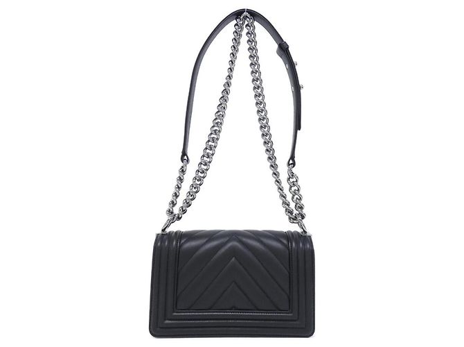 Borsa a tracolla Chanel Boy Line 67085 Nero - vista 2
