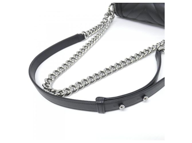 Borsa a tracolla Chanel Boy Line 67085 Nero - vista 5
