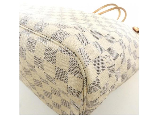 Borsa Louis Vuitton Damier Azur Neverfull MM Blu - vista 2