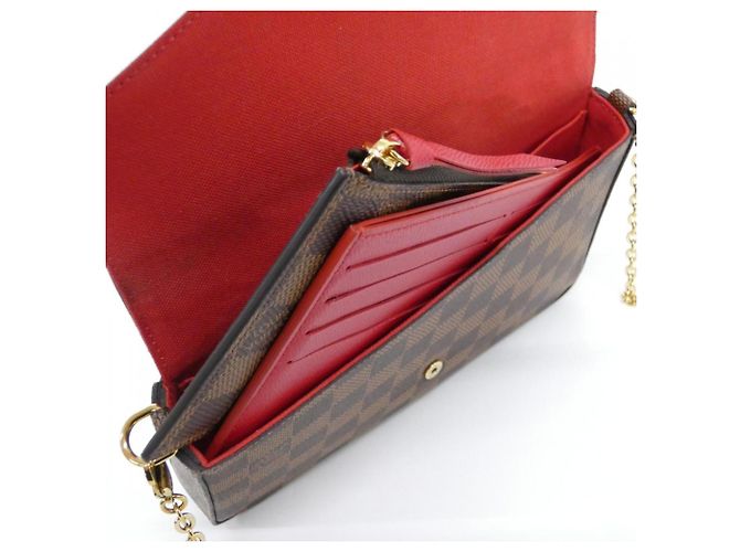 Pochette Félicie Louis Vuitton Damier Pochette Felicie N63032 Borsa a tracolla Damier ebene - vista 5