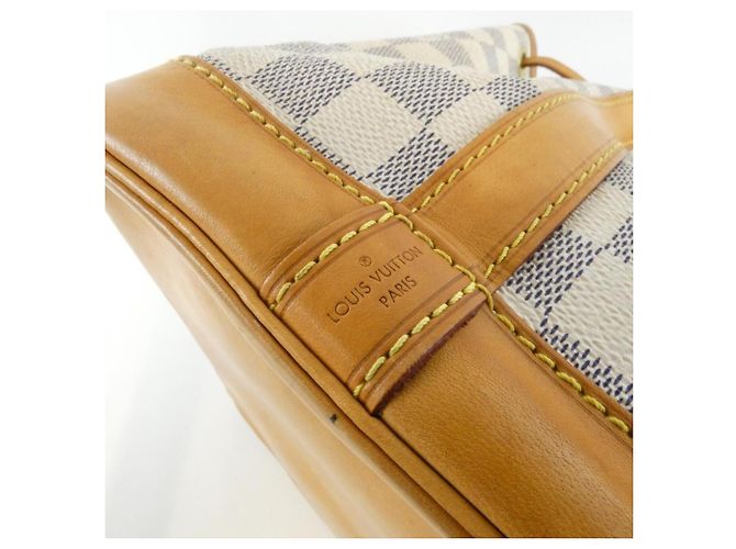 Borsa a tracolla Louis Vuitton Damier Azur Noe BB Blu - vista 5
