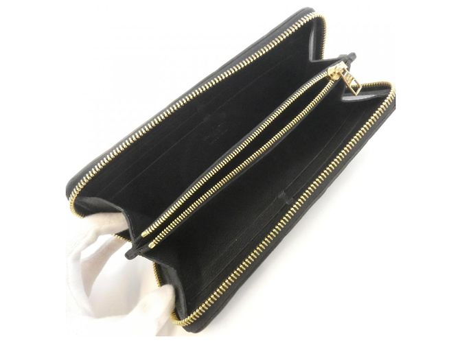 Louis Vuitton Monogram Empreinte Portefeuille Clemence Wallet Nero - vista 4