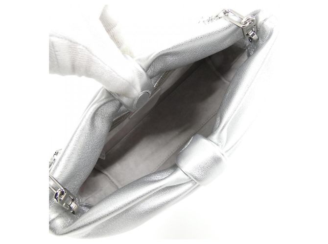 Clutch Christian Dior Bow Small Argento - vista 7
