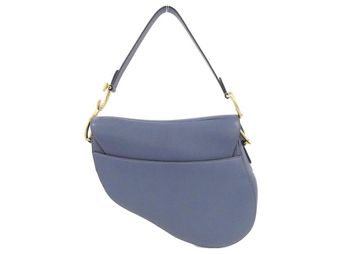 Borsa a tracolla Christian Dior Saddle M0446CCEH Blu - vista 2