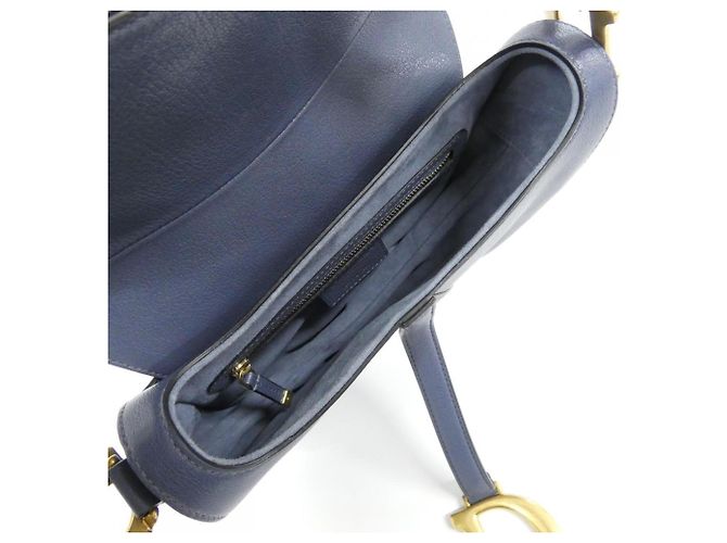 Borsa a tracolla Christian Dior Saddle M0446CCEH Blu - vista 7