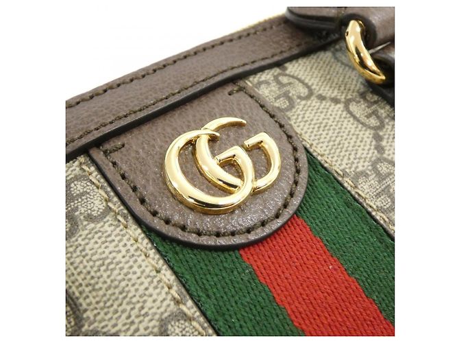 Borsa Gucci Ophidia Marrone Beige - vista 4