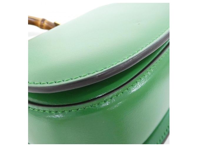 Borsa Gucci Bamboo 1947 Verde - vista 3