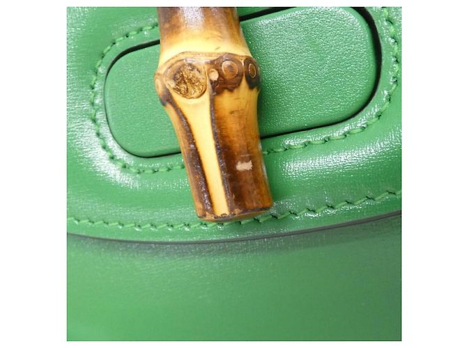 Borsa Gucci Bamboo 1947 Verde - vista 5