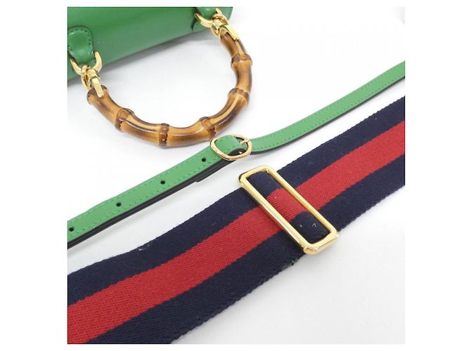 Borsa Gucci Bamboo 1947 Verde - vista 6