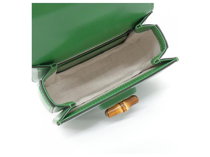 Borsa Gucci Bamboo 1947 Verde - vista 8