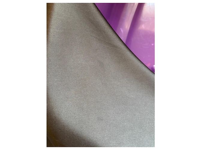 Christian Dior Boutique Paris Abito Maxi in Seta e Pizzo Marrone scuro - vista 12