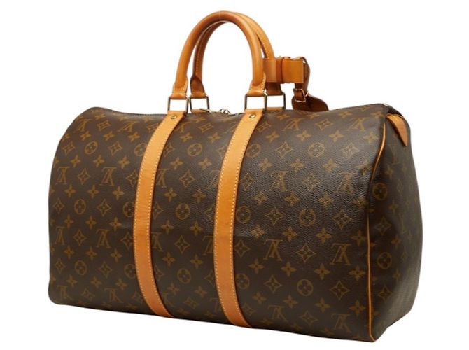 Borsa Boston Louis Vuitton Monogram Keepall 45 Marrone Monogramma - vista 2