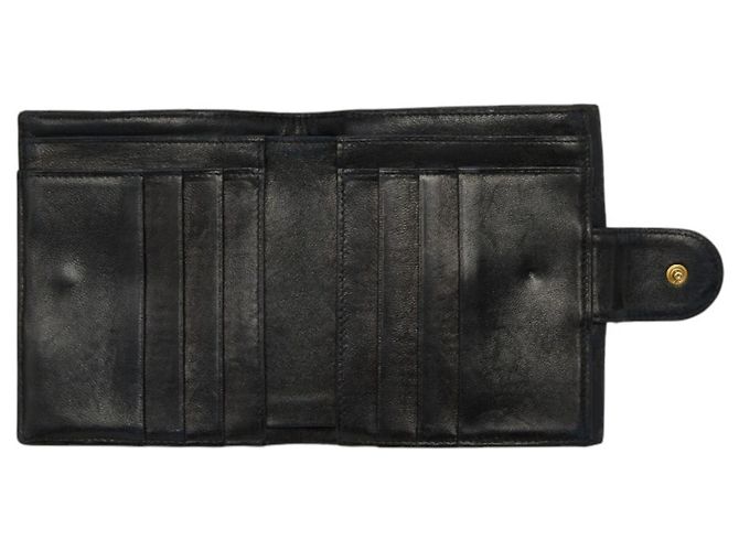 Chanel Coco Mark Bicolore Bi-fold Wallet Black - view 6