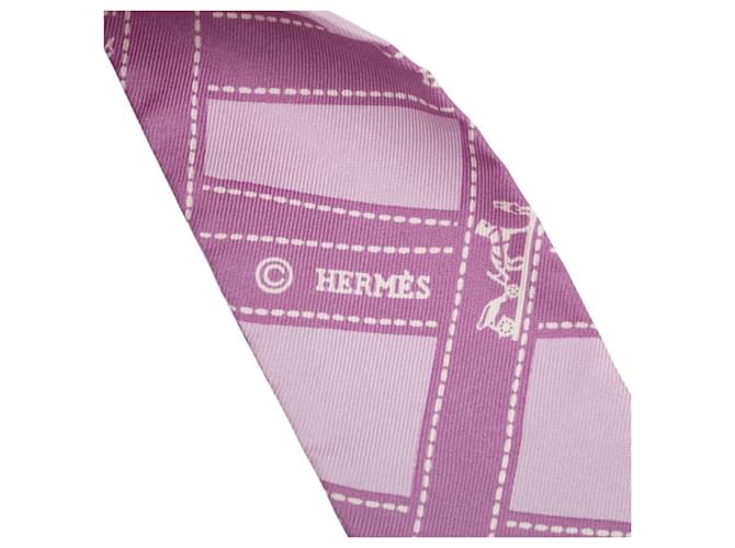 Twilly BOLDUC Hermès in seta viola Porpora - vista 3