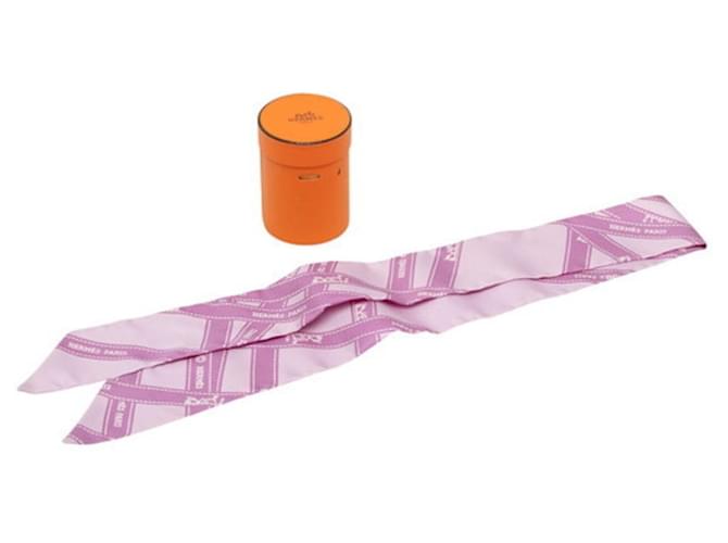 Twilly BOLDUC Hermès in seta viola Porpora - vista 5
