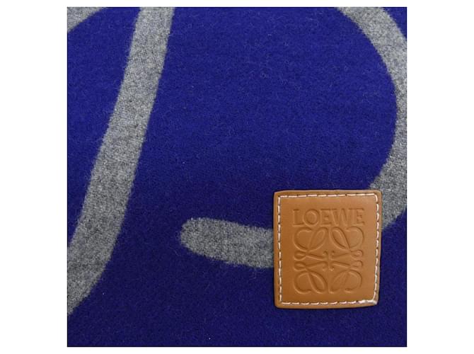 Sciarpa Loewe in cashmere blu navy e grigio Marrone - vista 3
