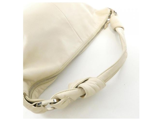Bolsa Loewe em couro marfim Cru - vista 6