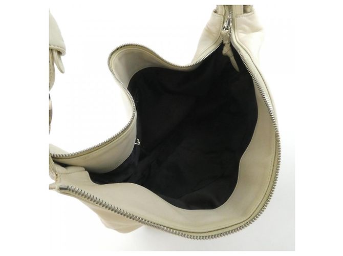 Bolsa Loewe em couro marfim Cru - vista 8