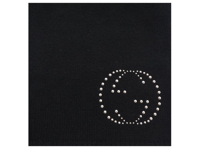 Stola in cashmere nera Gucci Nero - vista 4