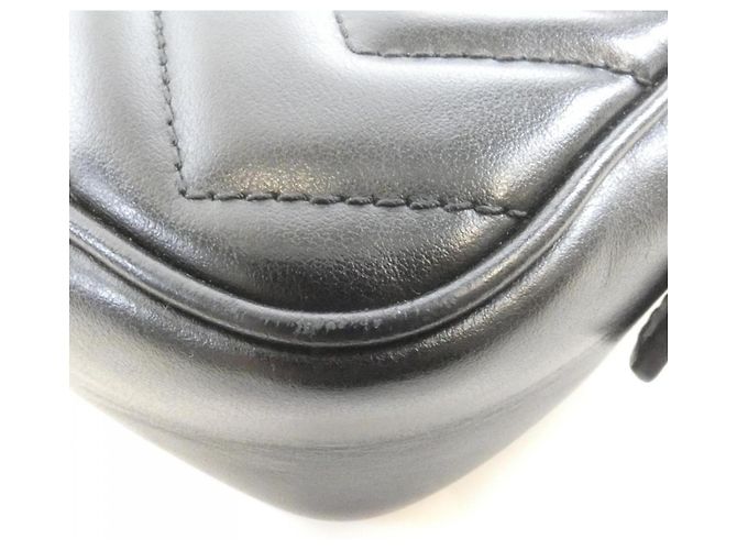 Borsa a tracolla Gucci GG Marmont Nero - vista 3