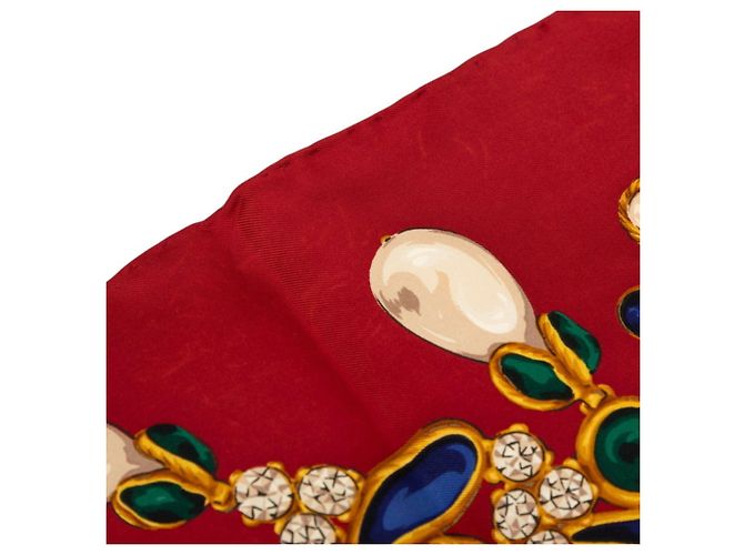 Foulard in seta multicolore Chanel Rosso - vista 5