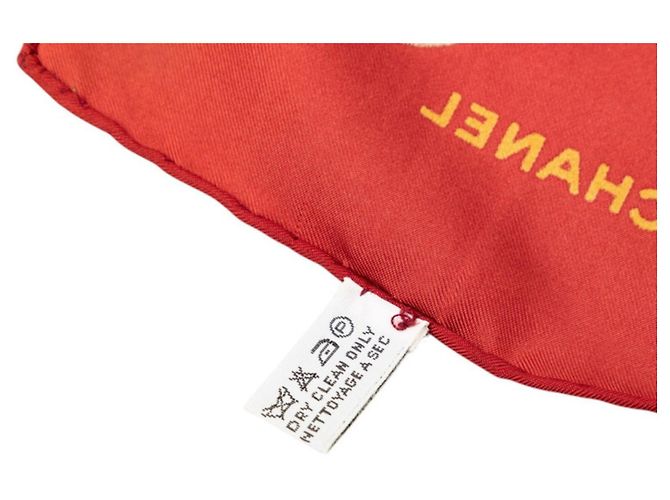 Foulard in seta multicolore Chanel Rosso - vista 8