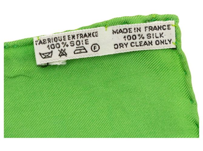 Hermès Foulard Hermes Carre 90 LA PROMENADE DE LONGCHAMPS Multicolore Verde - vista 9