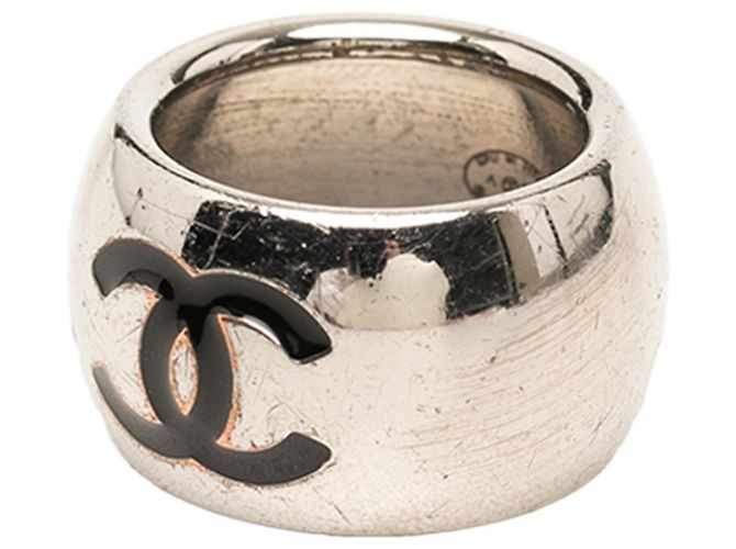 Chanel Coco Mark Ring aus silberfarbenem Metall - Ansicht 2