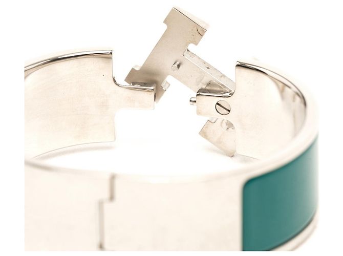 Hermès Bracciale Hermes Clic Clac H PM Verde - vista 4