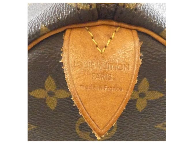 Borsa Boston Louis Vuitton Monogram Speedy 35cm Marrone - vista 3