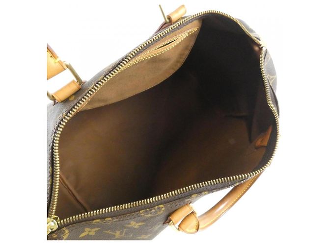 Borsa Boston Louis Vuitton Monogram Speedy 35cm Marrone - vista 9
