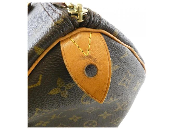 Borsa Boston Louis Vuitton Monogram Speedy 35cm Marrone - vista 3