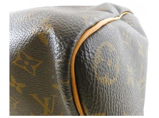 Borsa Boston Louis Vuitton Monogram Speedy Bandoulière Marrone - vista 3
