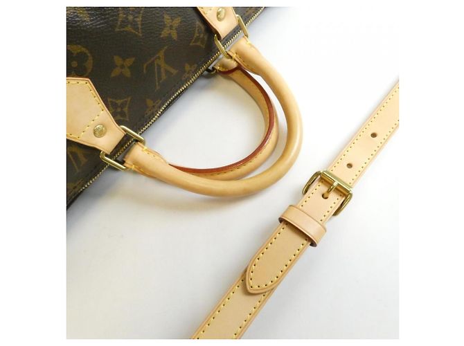 Borsa Boston Louis Vuitton Monogram Speedy Bandoulière Marrone - vista 5