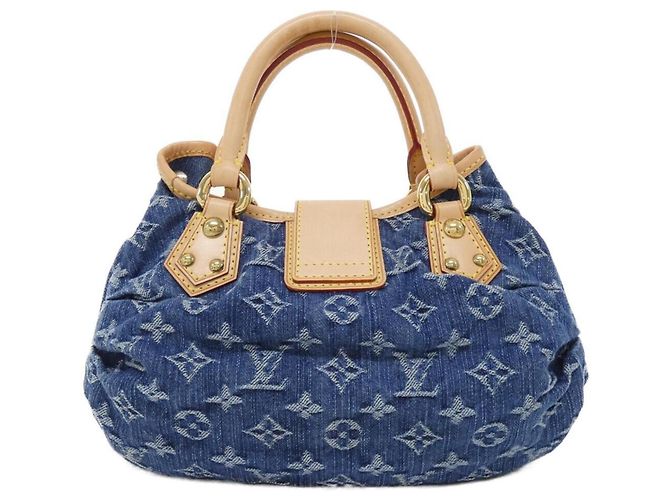 Borsa Louis Vuitton Monogram Denim Pleaty Blu - vista 2