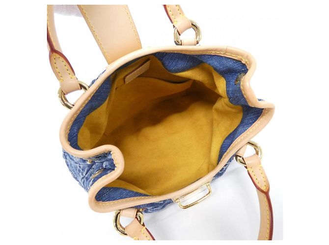 Borsa Louis Vuitton Monogram Denim Pleaty Blu - vista 5