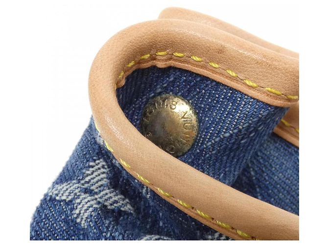 Borsa Louis Vuitton Monogram Denim Pleaty Blu - vista 6
