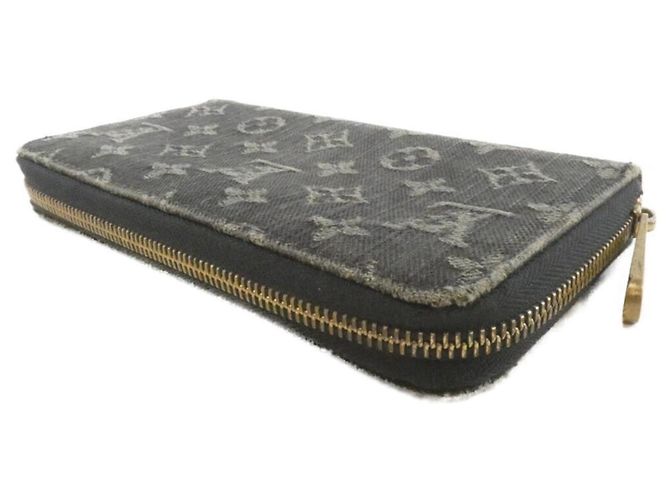 Louis Vuitton Monogram Denim Zippy Wallet Schwarz - vista 2